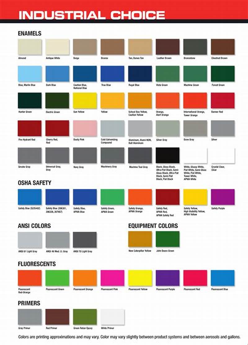 Rustoleum Farm And Implement Paint Color Chart