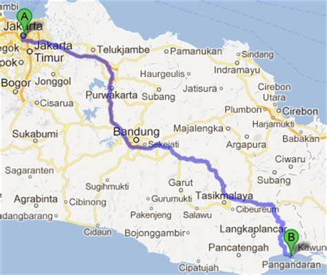Rute dari Jakarta ke Karang Setra Bandung