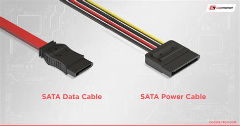 SATA cables connected to drive