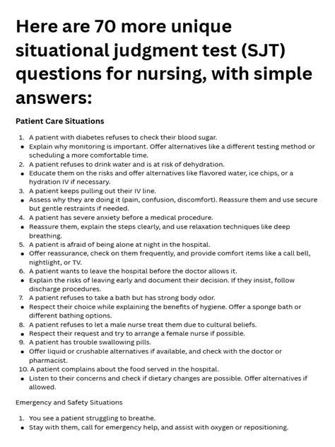 SJT question structure