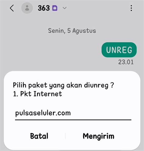 SMS Unreg