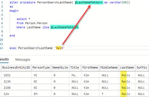SQL Query Example with Date Parameter