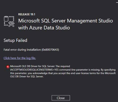 SQL Server Installation Fails