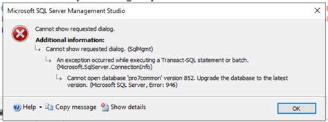 SQL Server Upgrade Error