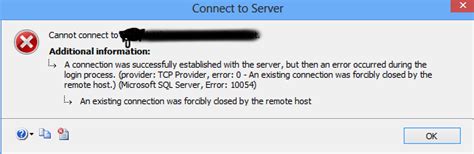 SQL Server Upgrade Error 10054