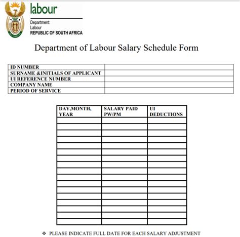 Salary Schedule Template