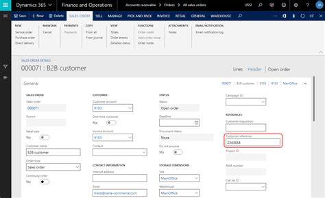 Sales order lines FastTab