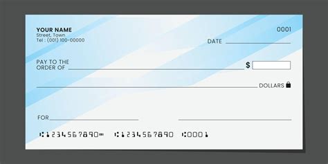 Sample Blank Cheque Template