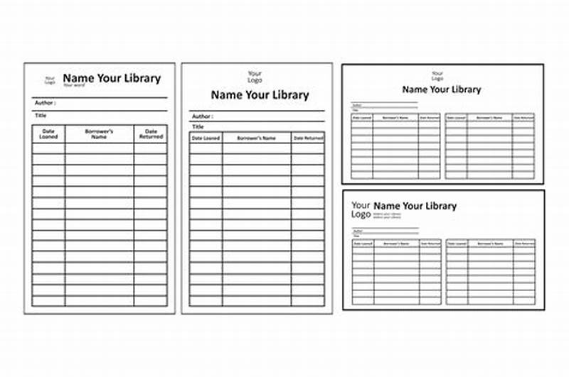 Sample Library Card Template