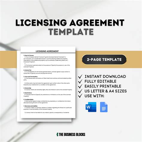 Sample Licensing Agreement Template