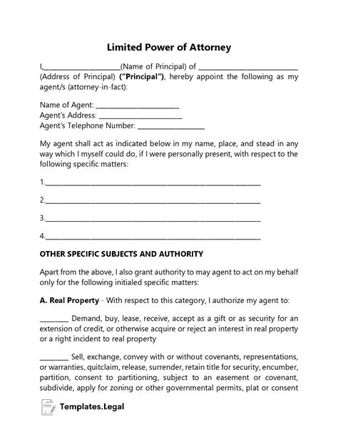 Sample Power of Attorney Document
