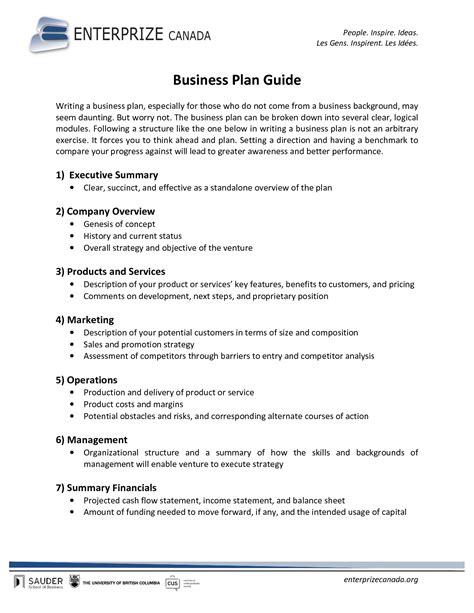 Sample Template Business Plan