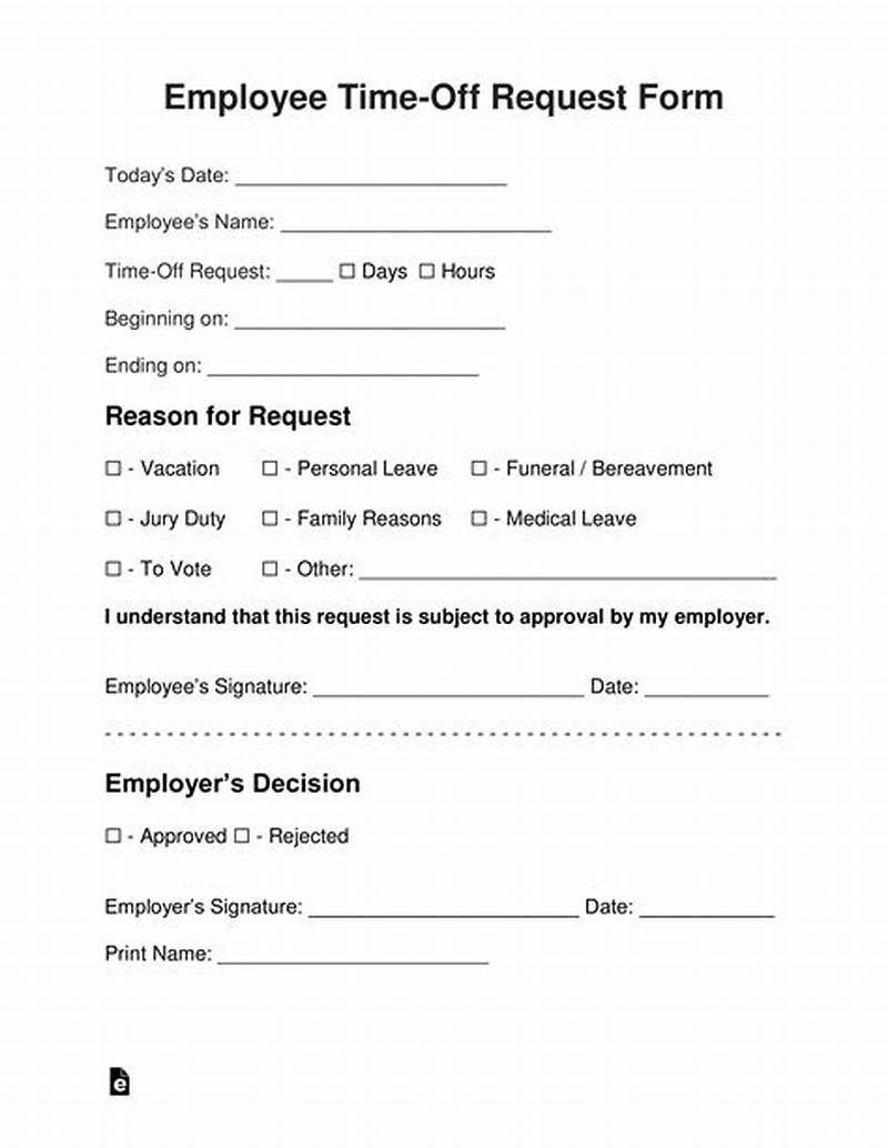 Sample Time Off Request Form