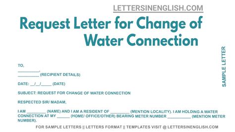 Contoh Surat Permohonan Air