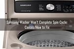 Samsung Washer Spin Problem
