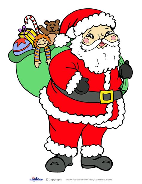 Santa Pictures Printable Free