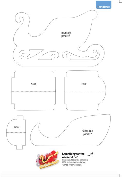 Santa Sleigh Templates Free