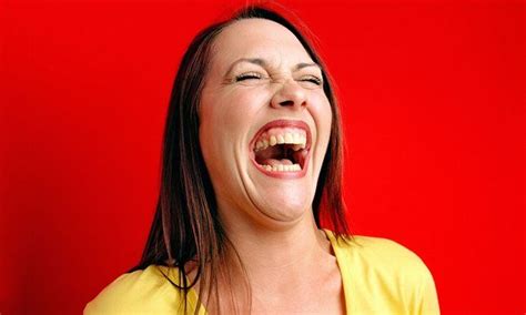 Sarcastic woman laughing