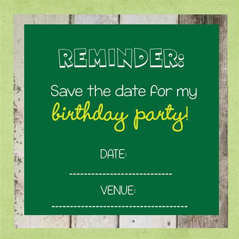 Save The Date Birthday Templates