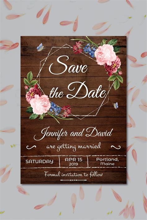 Save The Date For Wedding Template