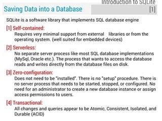 Saving Data to Database