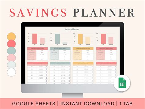 Savings Template Google Sheets