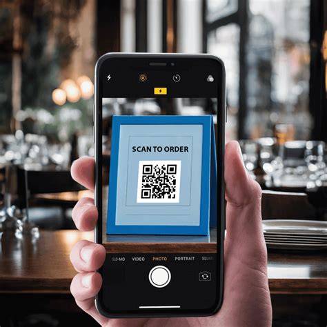 Scanning QR Code for Menu