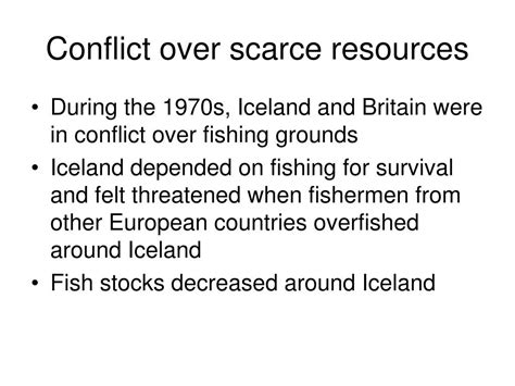 Scarce Resources Conflict