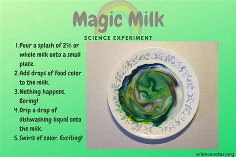 Science Fair Project Using Milk And Food Coloring