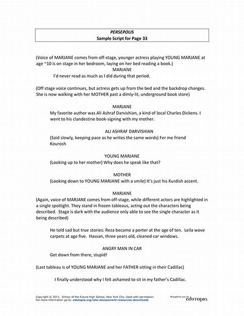 Screenplay Script Template