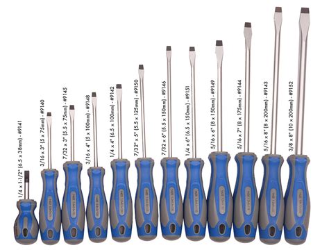 Screwdriver Sizes Phillips Chart