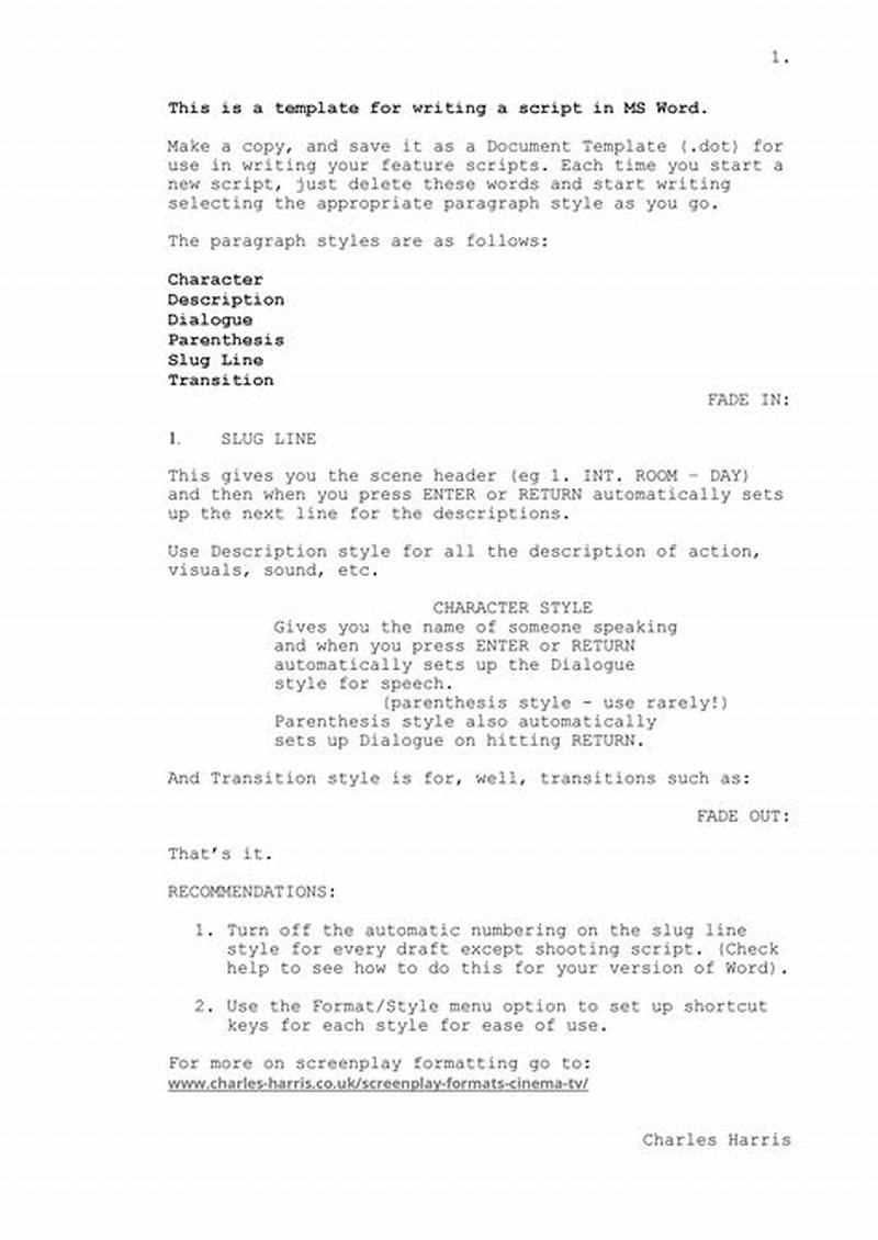 Script Template Example