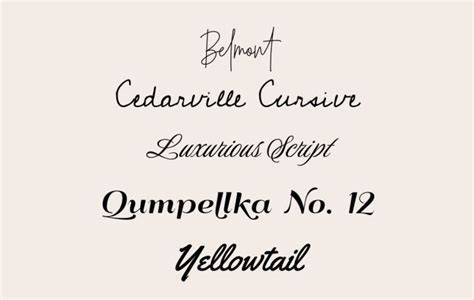 Script Typeface Example
