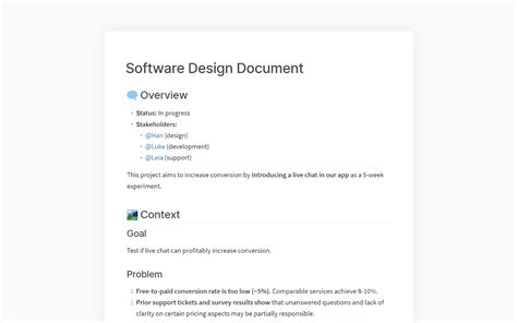 Sdd Document Template