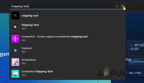 Search for Snipping Tool in Microsoft Store