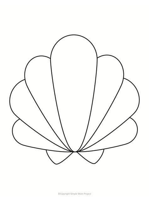 Seashell Template Printable