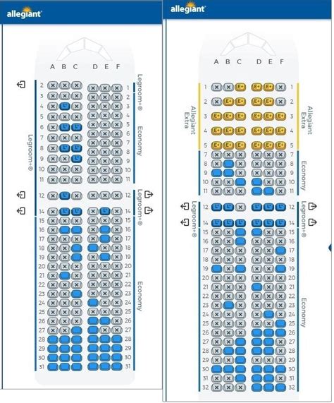 Seating Chart For Allegiant Air