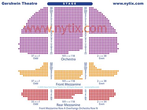 Seating Chart For Gershwin Theater