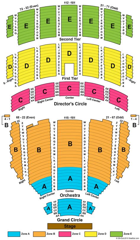 Seating Chart For The Benedum In Pittsburgh