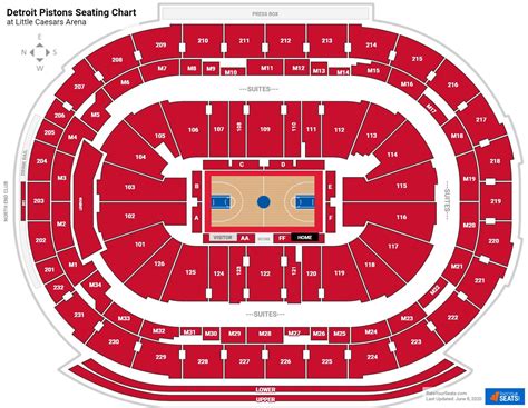 Seating Chart Little Caesars Arena