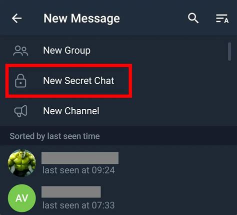 Secret Chat Telegram