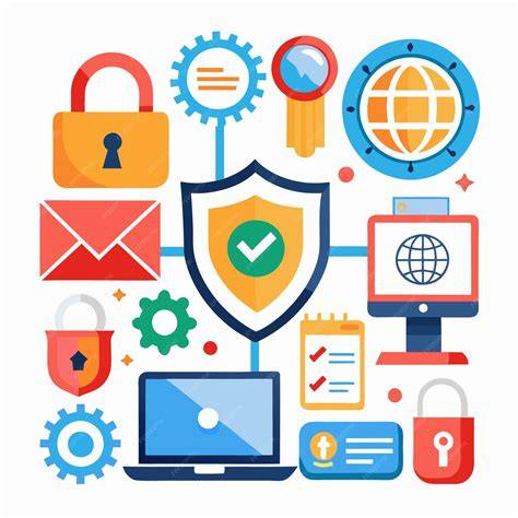 Secure online connection illustration