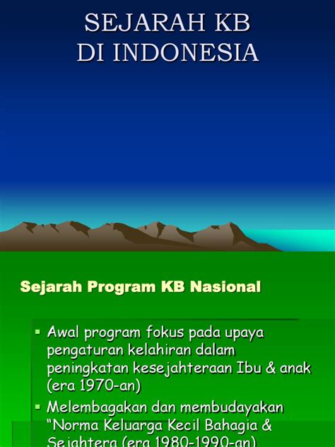 Sejarah KB Indonesia