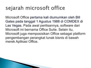Sejarah Singkat MS Office