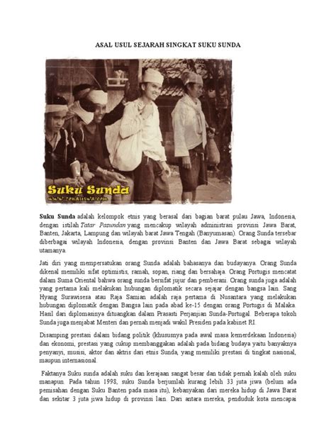 Sejarah Singkat Bangsawan Sunda