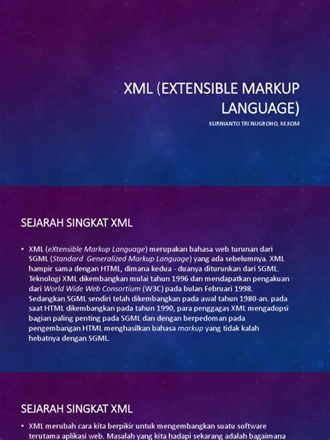 Sejarah Singkat XML