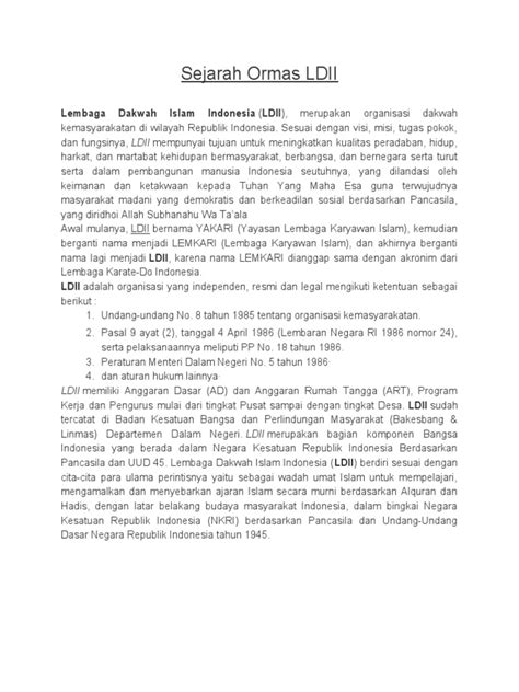 Sejarah singkat LDII