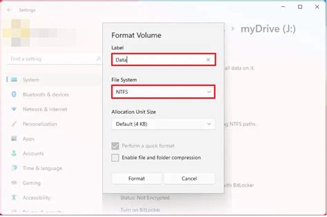 Select Disk Properties Settings App