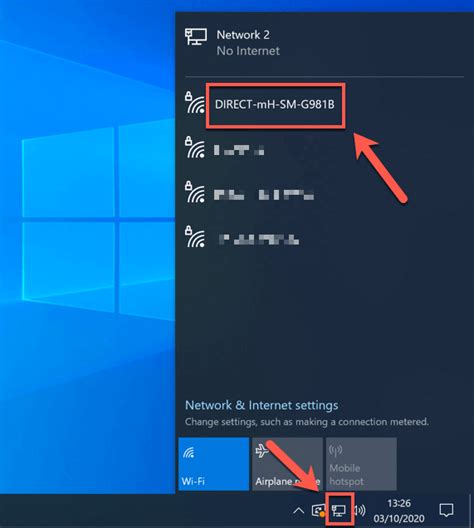 Select Wi-Fi Connection Windows 10