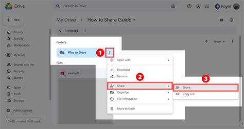 Selecting a Folder to Share